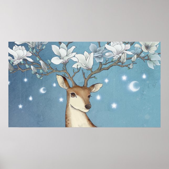 Poster Sika Deer Magnolia (Frente)