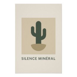 Póster Silence Minéral – Le calme graphique du désert