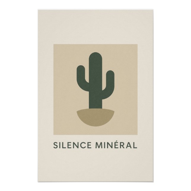 Póster Silence Minéral – Le calme graphique du désert (Frente)