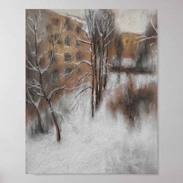 Poster Silêncio de Inverno junto à Janela (Frente)