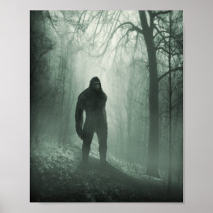 Poster silencioso de Bigfoot/observador de
