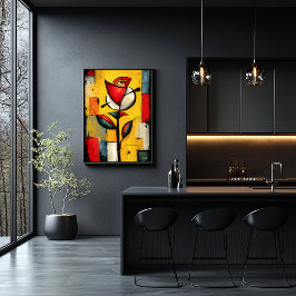 Poster Silent Bloom — Expressionismo Abstrato Contemporân