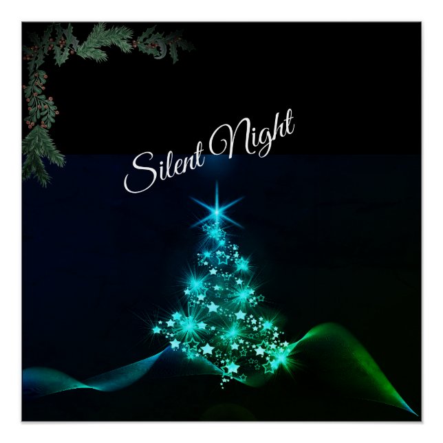 Póster 'Silent Night' Estrellas Azules (Frente)
