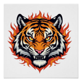 Póster Silent Tiger – Precision and Power