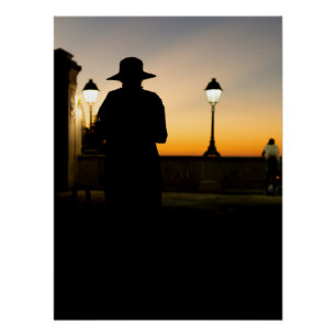Póster Silhouette at Sunset