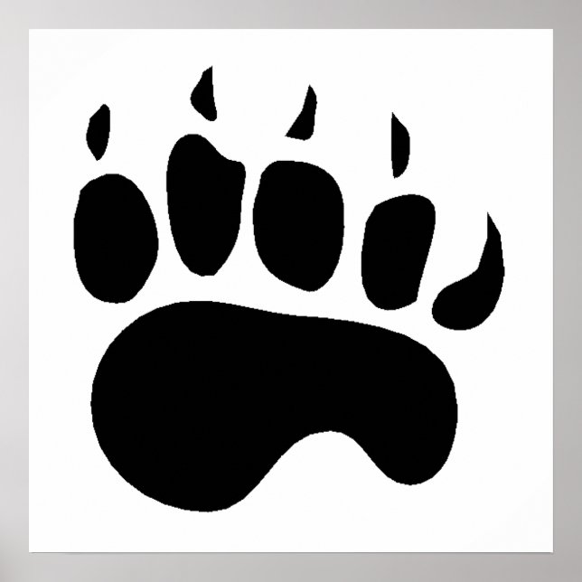 Póster Silhouette Bear Paw (Frente)