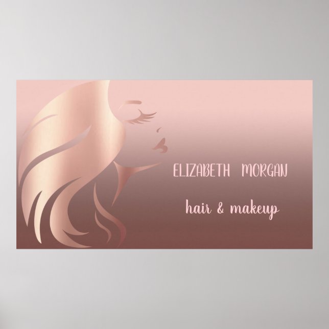 Poster Silhouette, Cabelo, Maquiagem (Frente)
