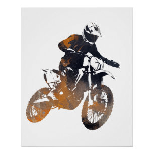 Póster Silhouette Desafio do Esporte da Competição de Mot