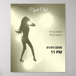Poster Silhouette Luxuriano Yellow Brilliant Girl