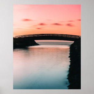 POSTER SILHOUETTE OF BRIDGE
