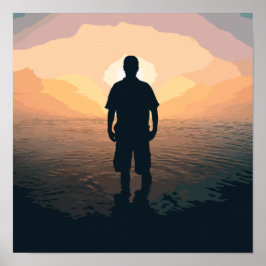 Poster Silhouette Of Man