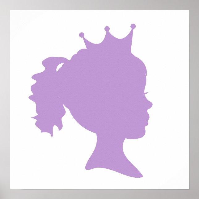 Poster Silhouette Princess T-shirts e presentes (Frente)