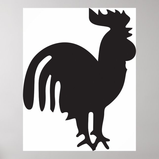 Poster Silhouette Rooster (Frente)