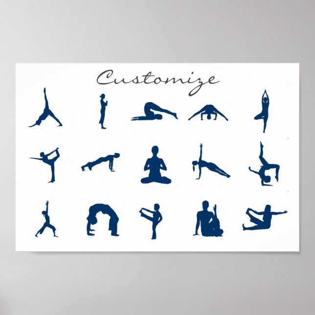 Poster Silhouette Yoga Poses Thunder_Cove (Frente)