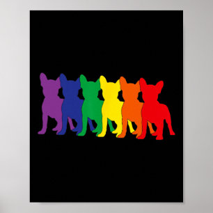 Poster Silhouettes Chihuahua Dog Lovers