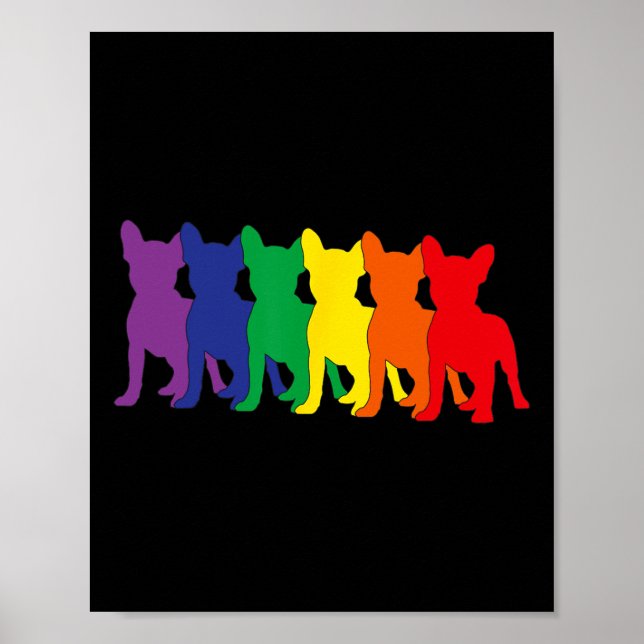 Poster Silhouettes Chihuahua Dog Lovers (Frente)
