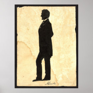 Poster Silhueta 1860 de Abraham Lincoln