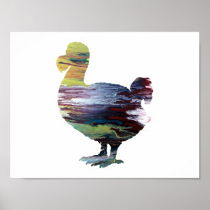 Poster Silhueta abstrato Dodo