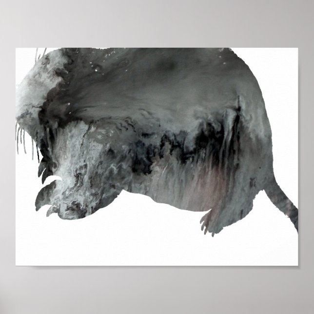 Póster Silhueta abstrato Gopher (Frente)