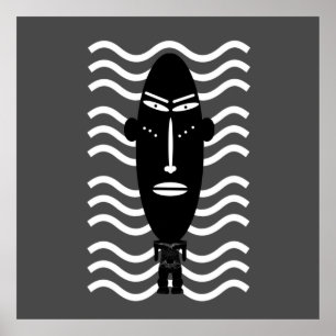 Poster silhueta abstrato moderna autêntica