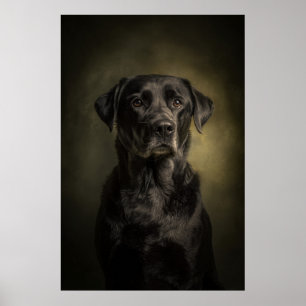 Poster Silhueta de Cachorro Elegante