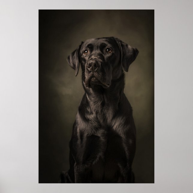 Poster Silhueta de Cachorro Elegante (Frente)