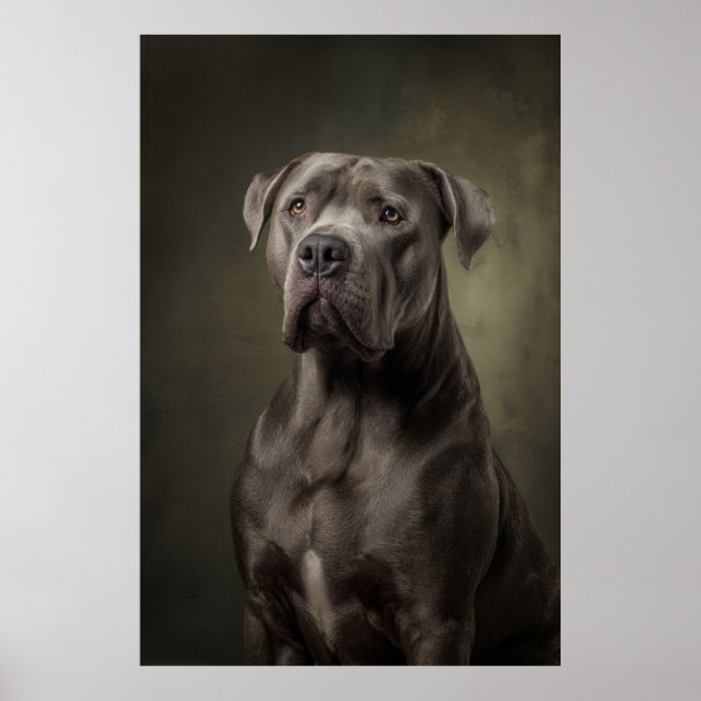 Poster Silhueta de Cachorro Elegante (Frente)