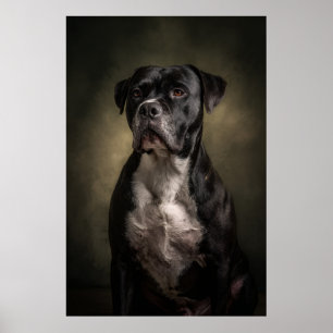Poster Silhueta de Cachorro Elegante