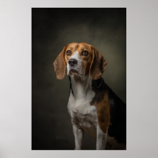 Poster Silhueta de Cachorro Elegante