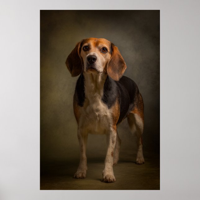 Poster Silhueta de Cachorro Elegante (Frente)