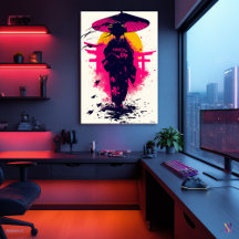 Silhueta de Geisha ao Pôr do Sol – Elegância Tradi