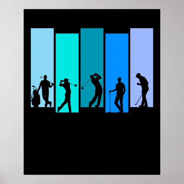 Poster Silhueta de Golfista (Frente)