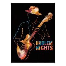 silhueta de guitarra Harlem Nights