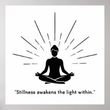Silhueta de Meditação Radiante