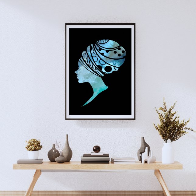 Poster Silhueta De Uma Mulher Africana (Criador carregado)