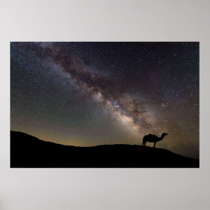 Poster Silhueta e Milkyway do camelo