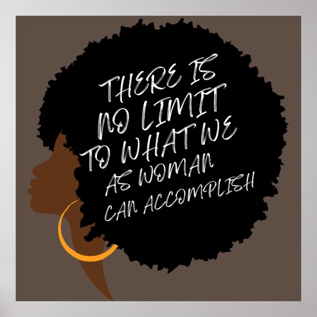 Poster Silhueta feminina do Dia Internacional da Mulher 2 (Frente)