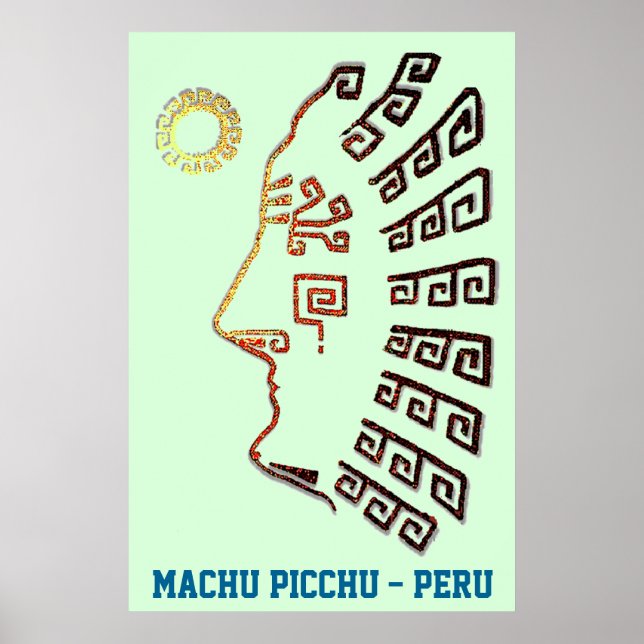 Poster Silhueta Machu_Picchu na moda (Frente)