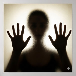 Poster Silhueta Spooky em Vidro
