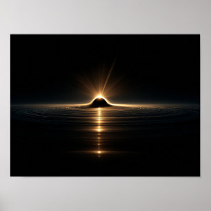 Poster Silhueta Surreal Caindo em Vórtice Cósmico Colorid