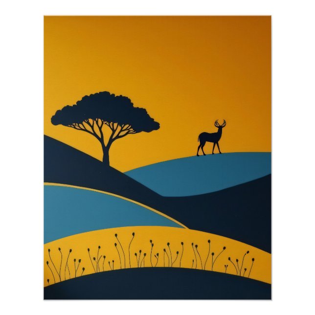 Póster Silhuetas Serenas (Frente)