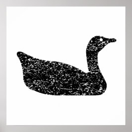 Poster Silhuette de ganso desarrumado
