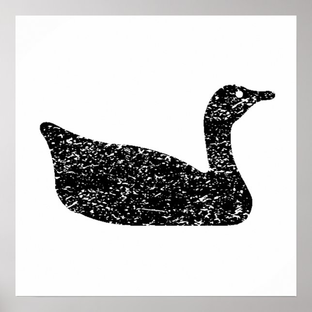 Poster Silhuette de ganso desarrumado (Frente)