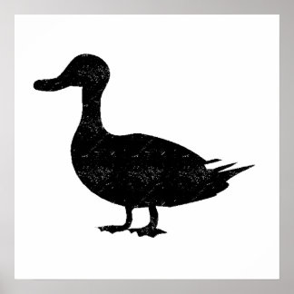 Póster Silhuette do Pato em Descanso