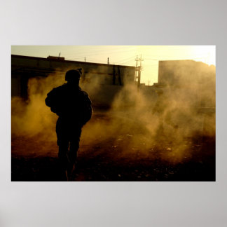 Póster Silhuette militar