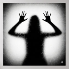 Poster Silhuette on Fosco Glass