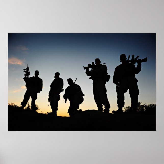 Poster Silhuettes marinhos (Frente)