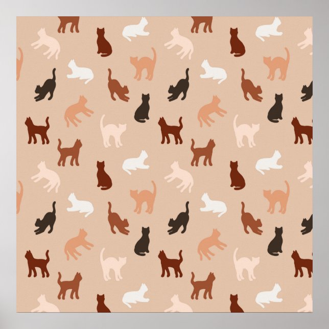 Poster Silhute de gato (Frente)