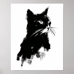 Poster Silhute de gato pequeno
