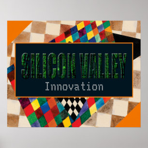 Poster Silicon Valley, Inovação (tipografia)